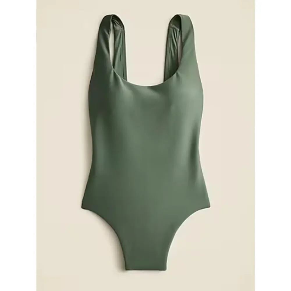 J Crew Claudia One Piece Swim Suit 16 Green NWT Beach CI368 J.Crew